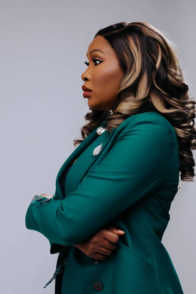 Mary Tom, founder of Coreculture, in a green blazer
